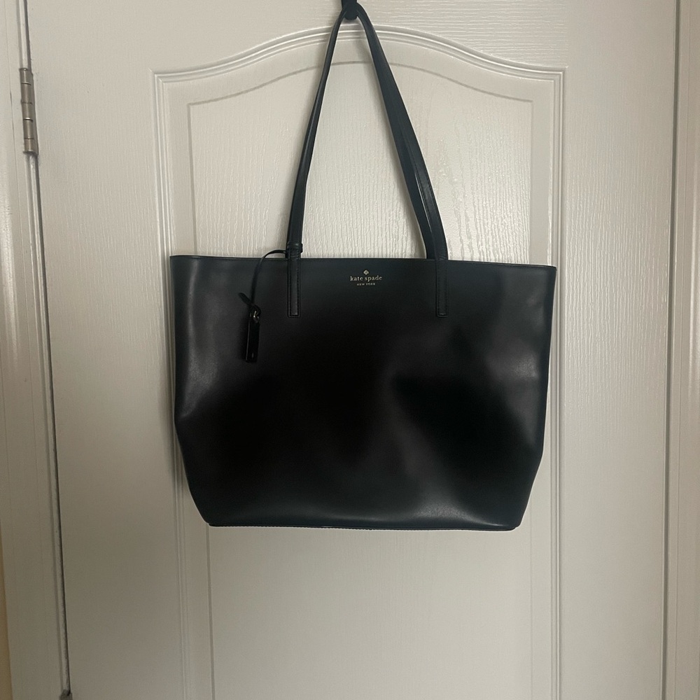 Kate Spade Black Structured Tote Bag